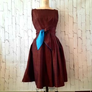 NaN-made Raw Silk 50s Style Dress Sz. 6